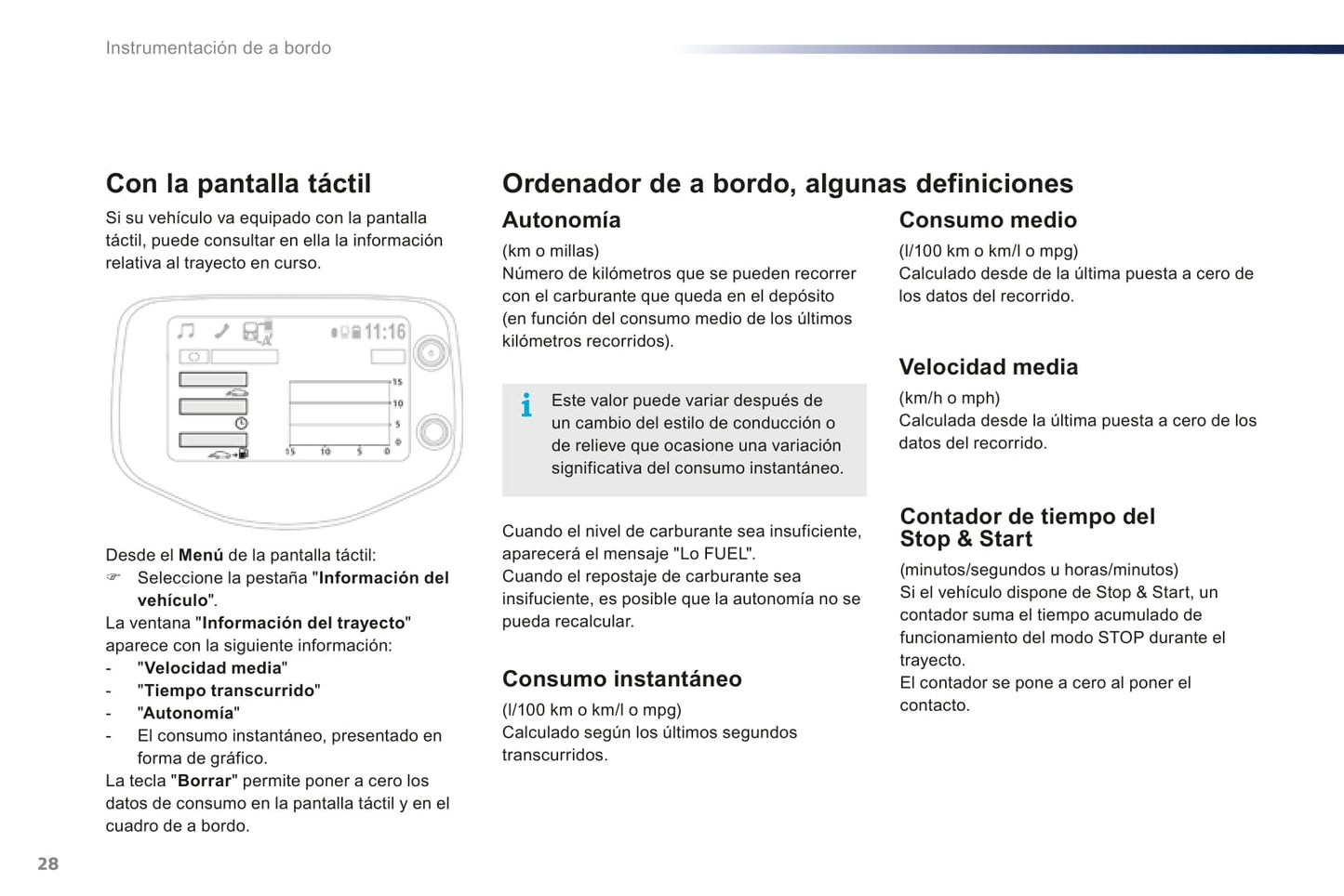 2016-2018 Peugeot 108 Owner's Manual | Spanish