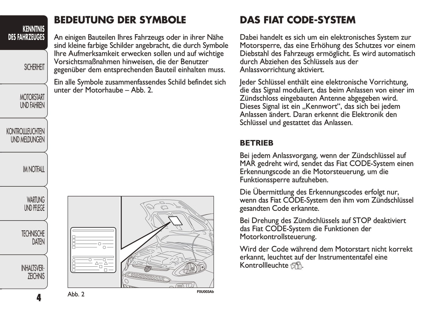 2010-2014 Abarth Punto Evo Owner's Manual | German