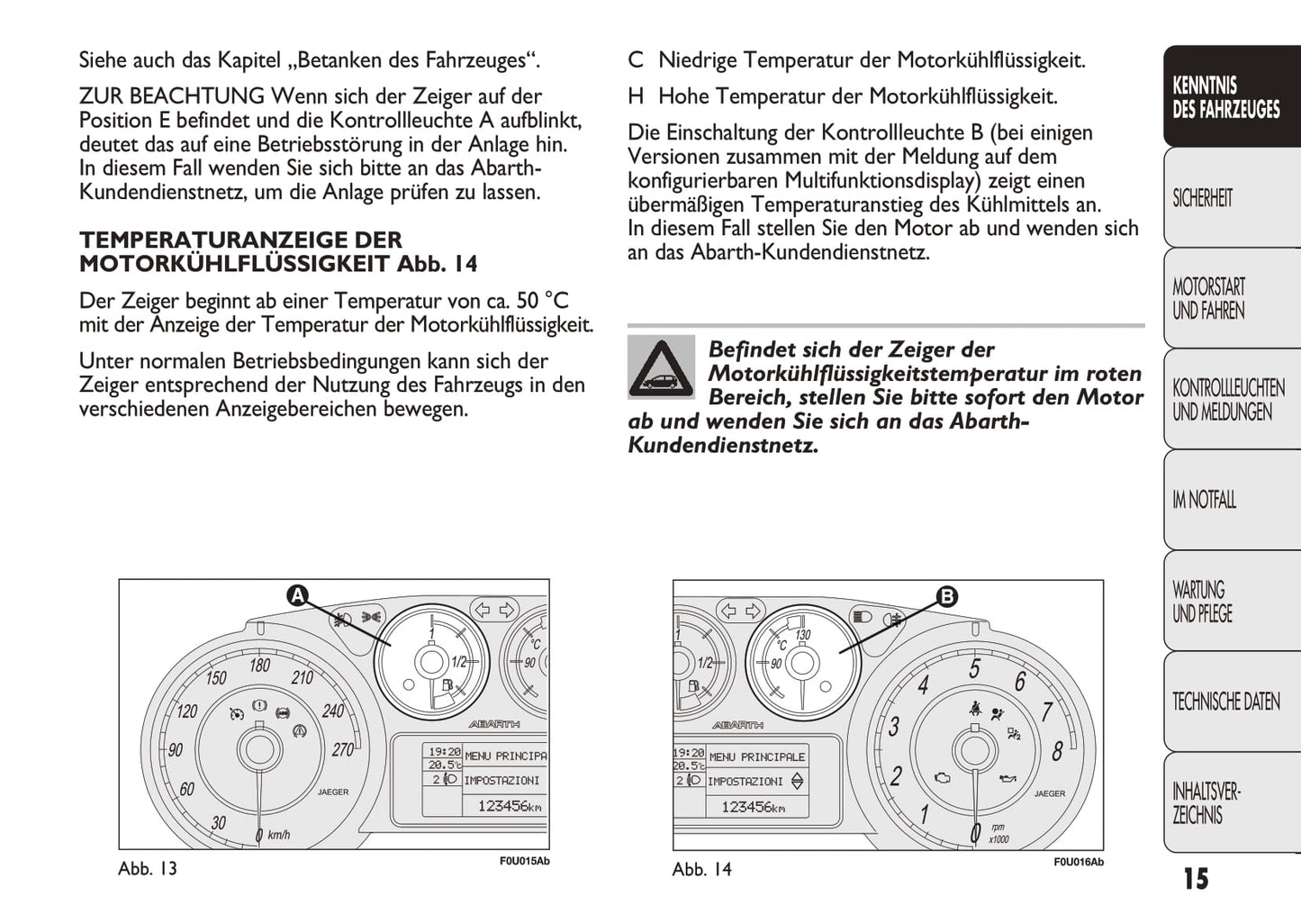 2010-2014 Abarth Punto Evo Owner's Manual | German