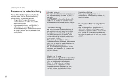 2017-2020 Peugeot Ion Bedienungsanleitung | Niederländisch