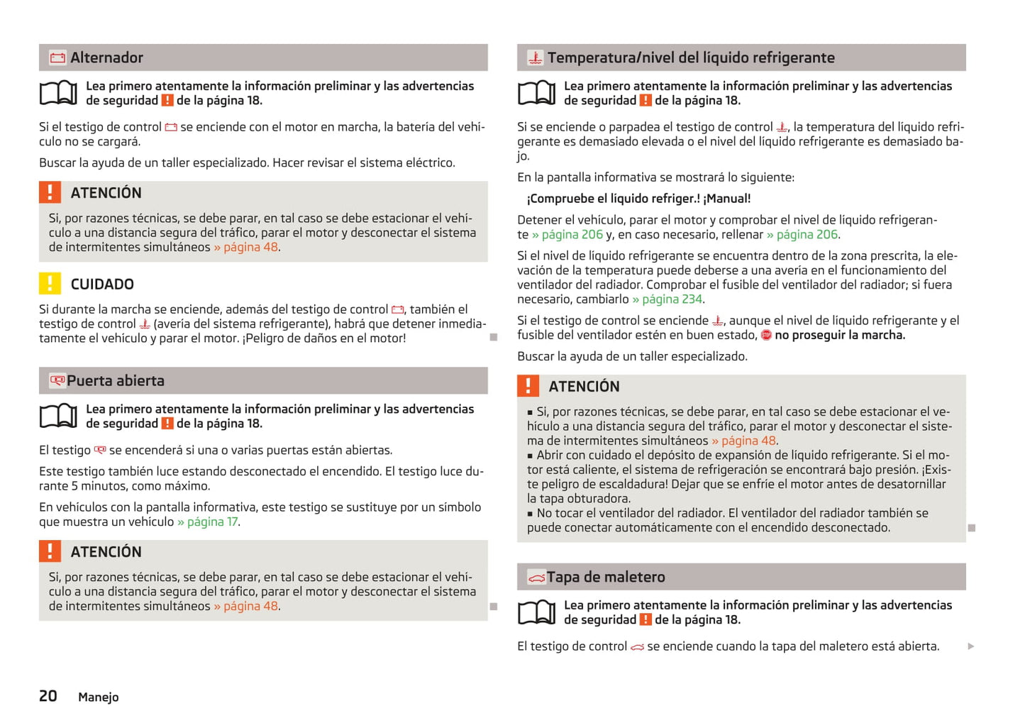 2013-2014 Skoda Yeti Owner's Manual | Spanish