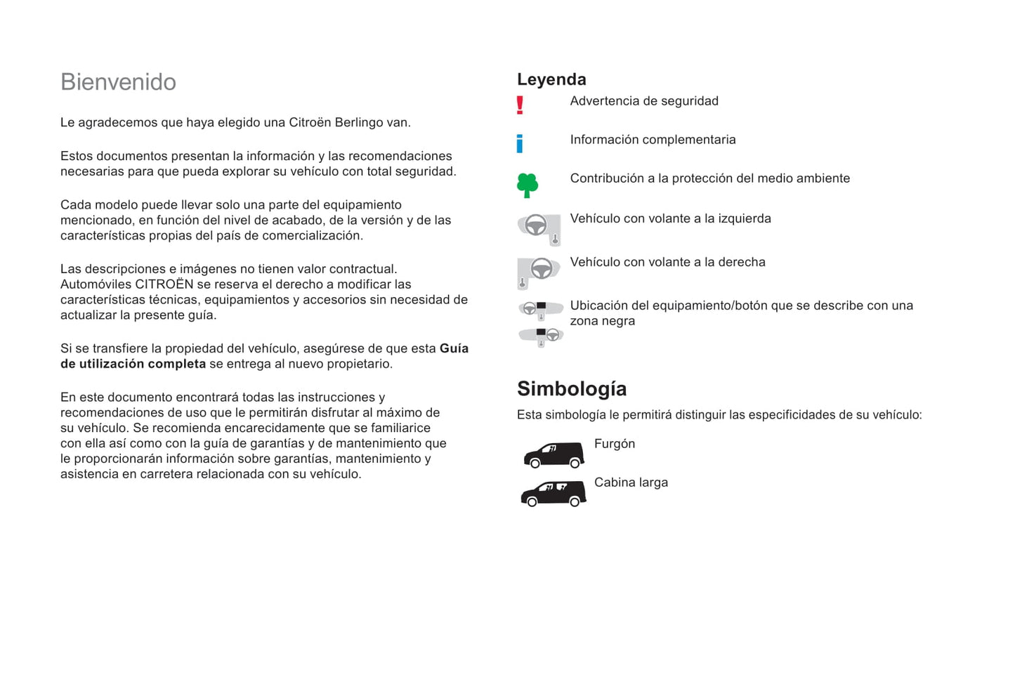 2018-2019 Citroën Berlingo Van Gebruikershandleiding | Spaans