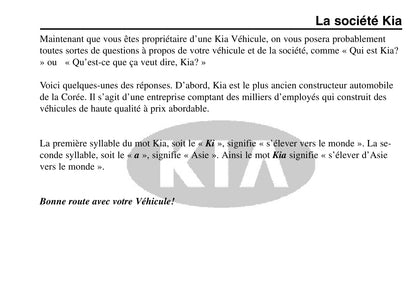 2006 Kia Rio Owner's Manual | French