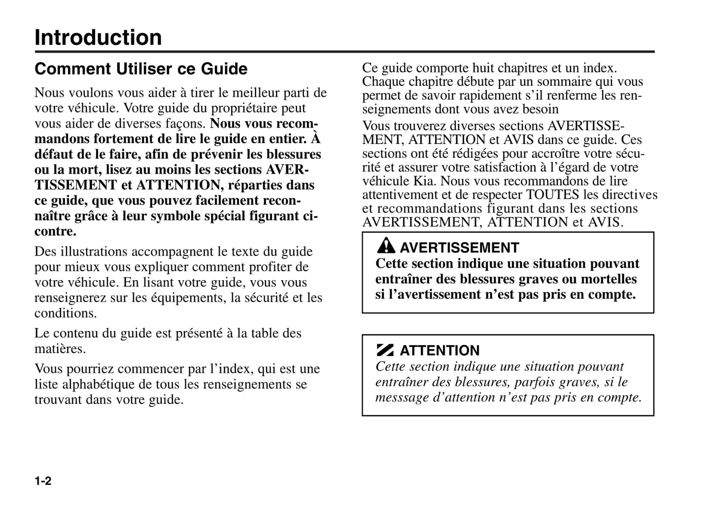 2006 Kia Rio Owner's Manual | French