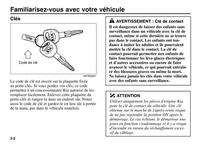 2006 Kia Rio Owner's Manual | French