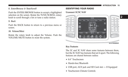 Uconnect 3C / 3C Nav With 8.4 Inch Display Gebruikershandleiding