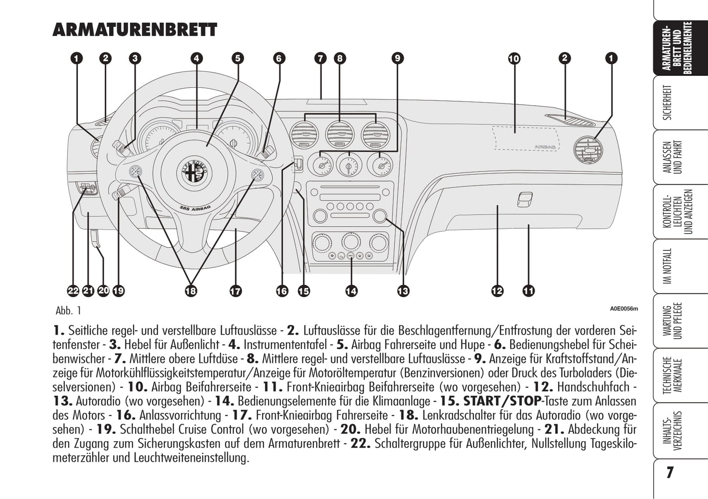 2005-2008 Alfa Romeo 159 Bedienungsanleitung | Deutsch