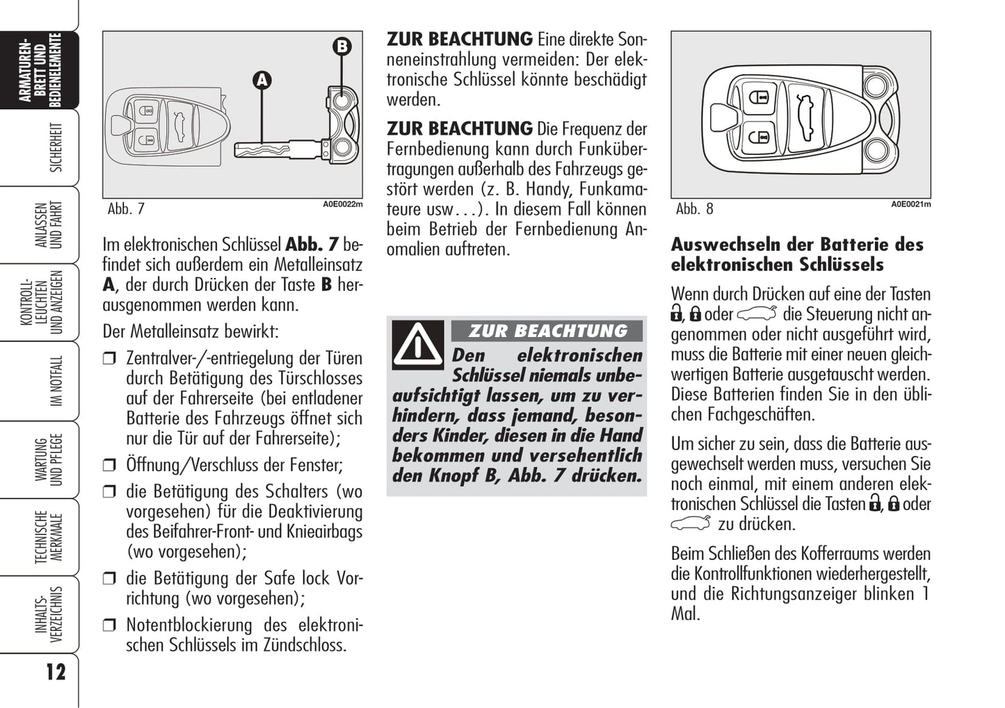 2005-2008 Alfa Romeo 159 Bedienungsanleitung | Deutsch