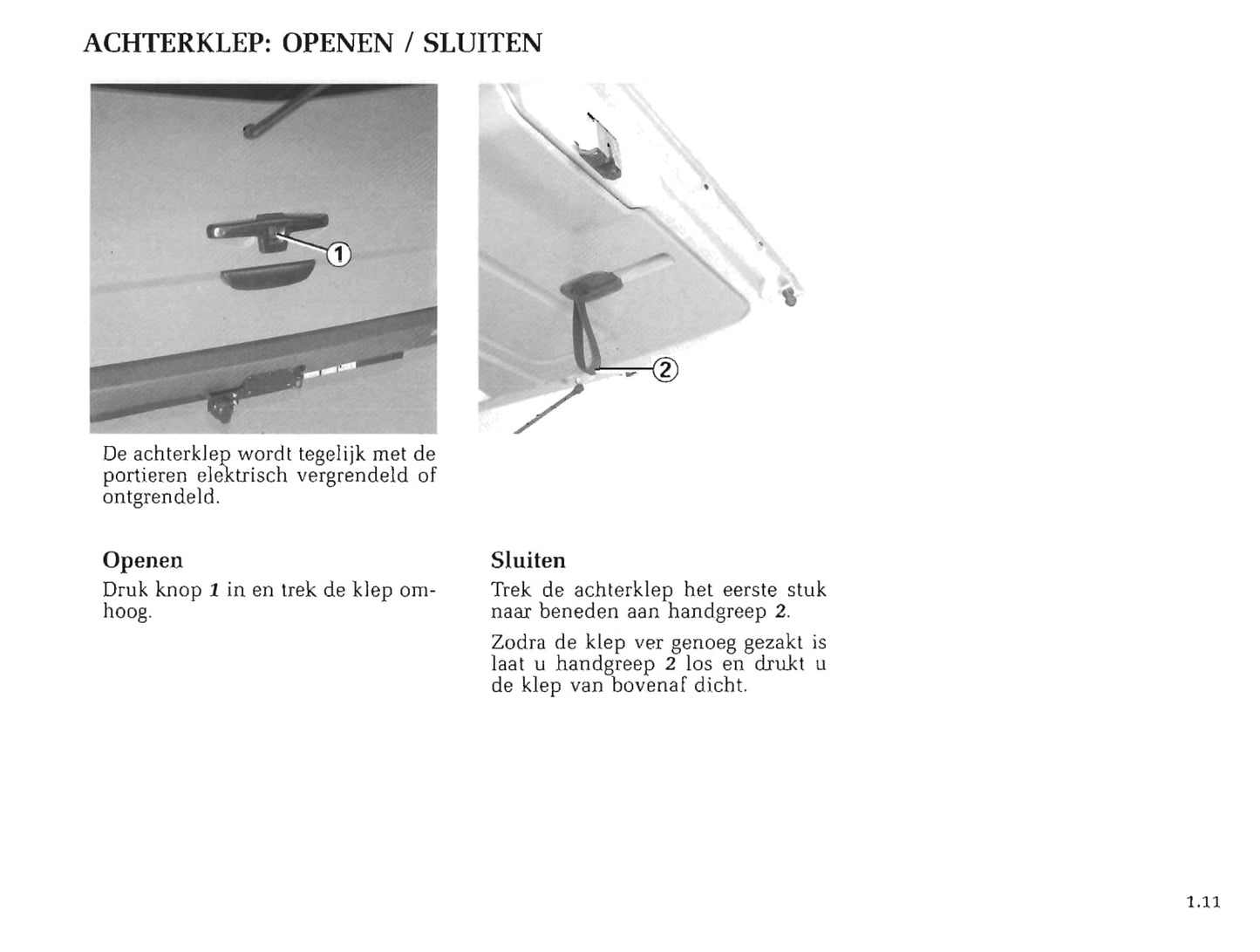 2000-2001 Renault Trafic Owner's Manual | Dutch