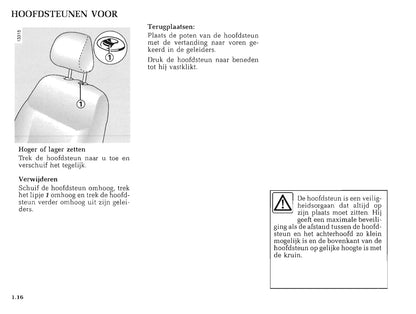 2000-2001 Renault Trafic Owner's Manual | Dutch