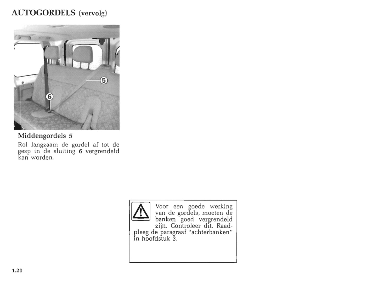 2000-2001 Renault Trafic Owner's Manual | Dutch