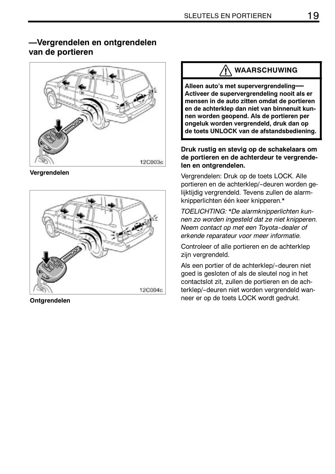 2005-2006 Toyota Land Cruiser 100 Gebruikershandleiding | Nederlands