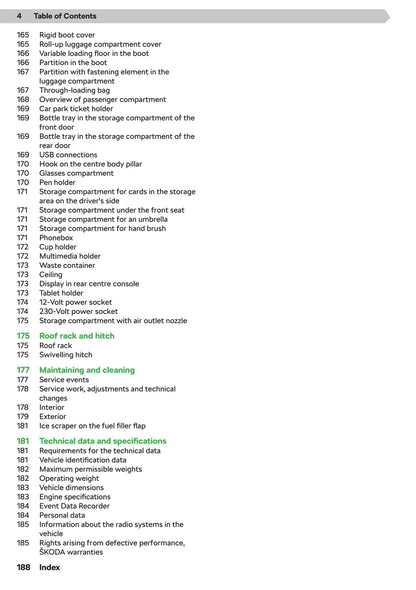 2020 Skoda Octavia Owner's Manual | English