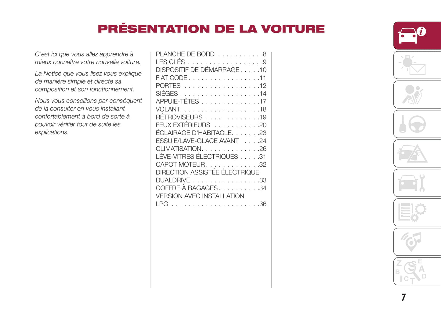 2017-2018 Fiat Tipo 4 Doors Owner's Manual | French