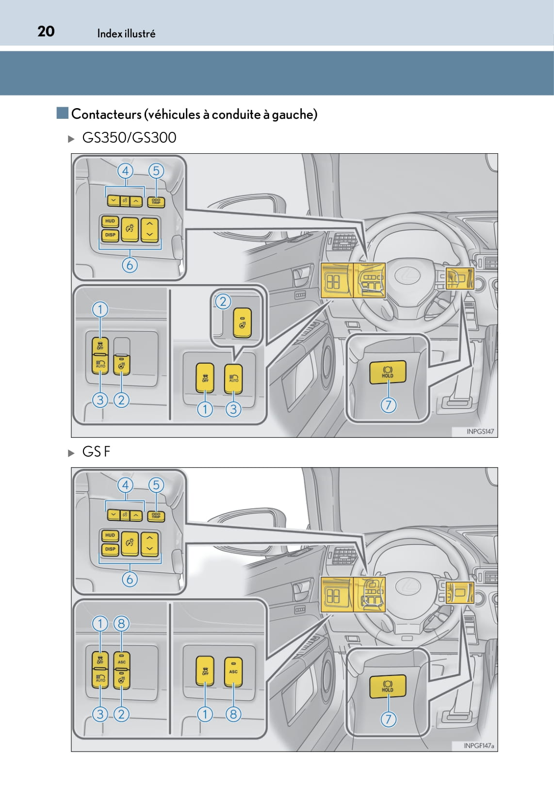 2017-2018 Lexus GS 300h/GS 450h Owner's Manual | French