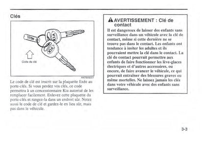 2002 Kia Sportage Gebruikershandleiding | Frans