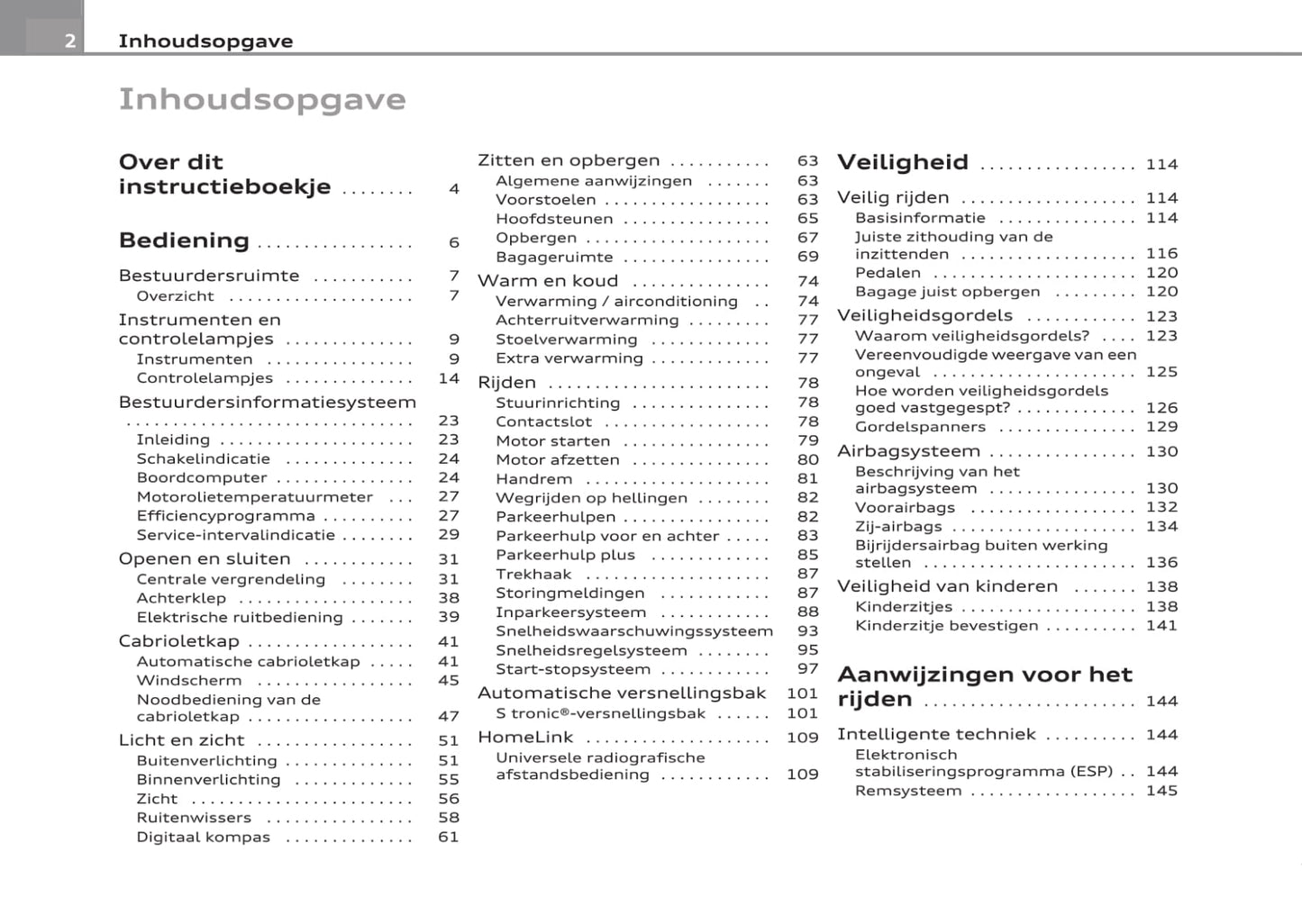 2008-2013 Audi A3 Gebruikershandleiding | Nederlands