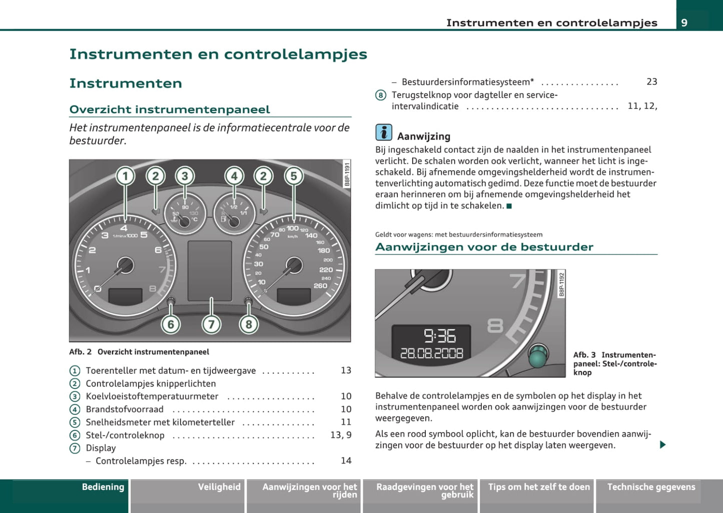 2008-2013 Audi A3 Gebruikershandleiding | Nederlands