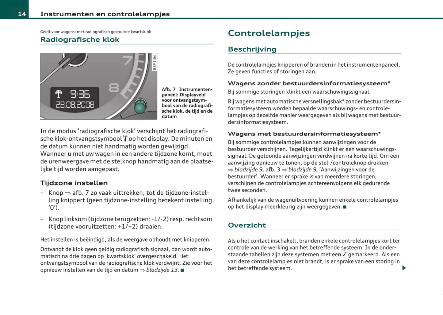 2008-2013 Audi A3 Gebruikershandleiding | Nederlands