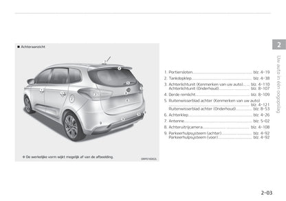 2016-2019 Kia Carens Manuel du propriétaire | Néerlandais