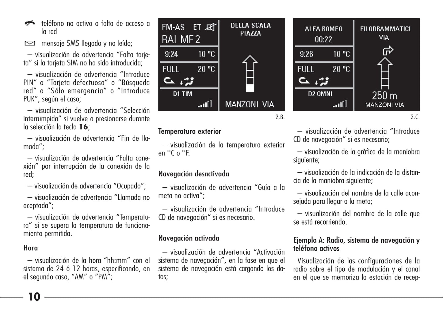 Alfa Romeo 166 Ics Integrated Control System Instrucciones 2004 - 2008