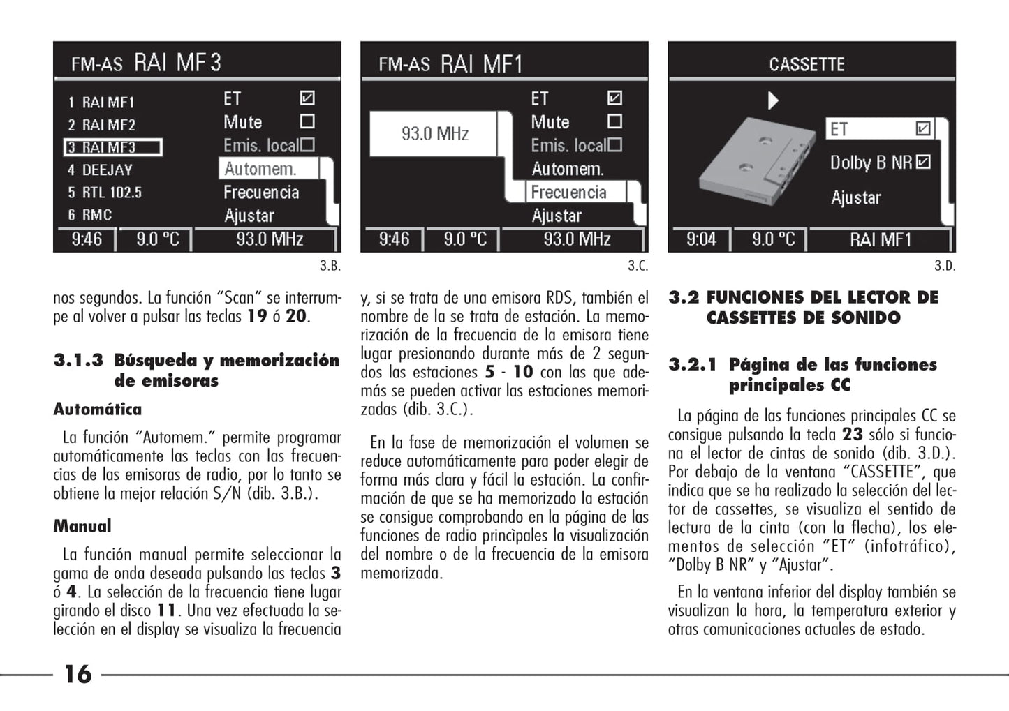 Alfa Romeo 166 Ics Integrated Control System Instrucciones 2004 - 2008