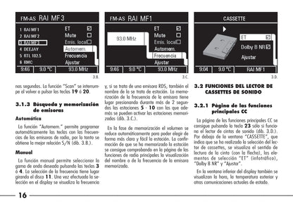 Alfa Romeo 166 Ics Integrated Control System Instrucciones 2004 - 2008