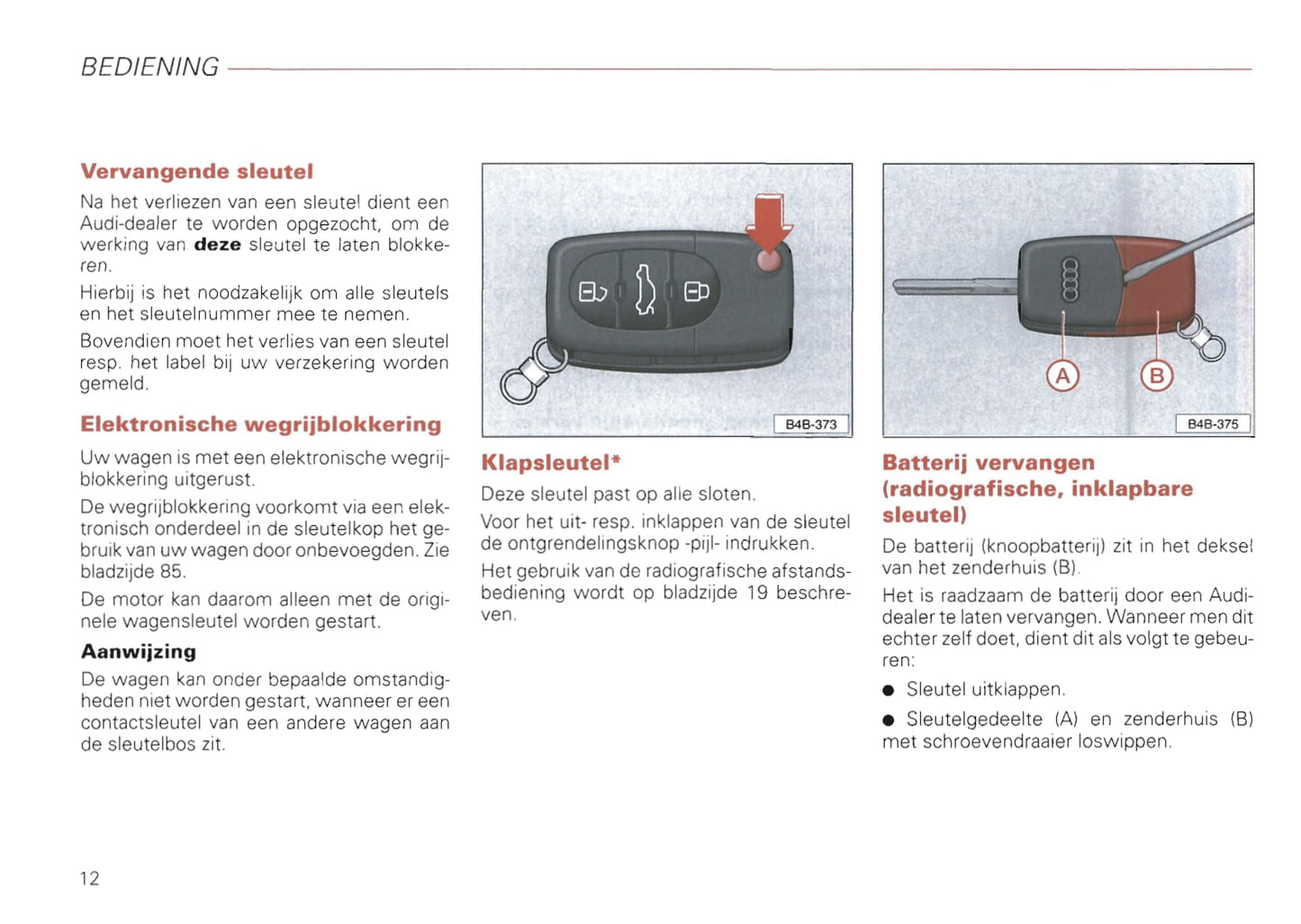 2000-2008 Audi A2 Owner's Manual | Dutch