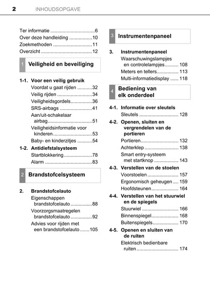 2015-2018 Toyota Mirai Owner's Manual | Dutch