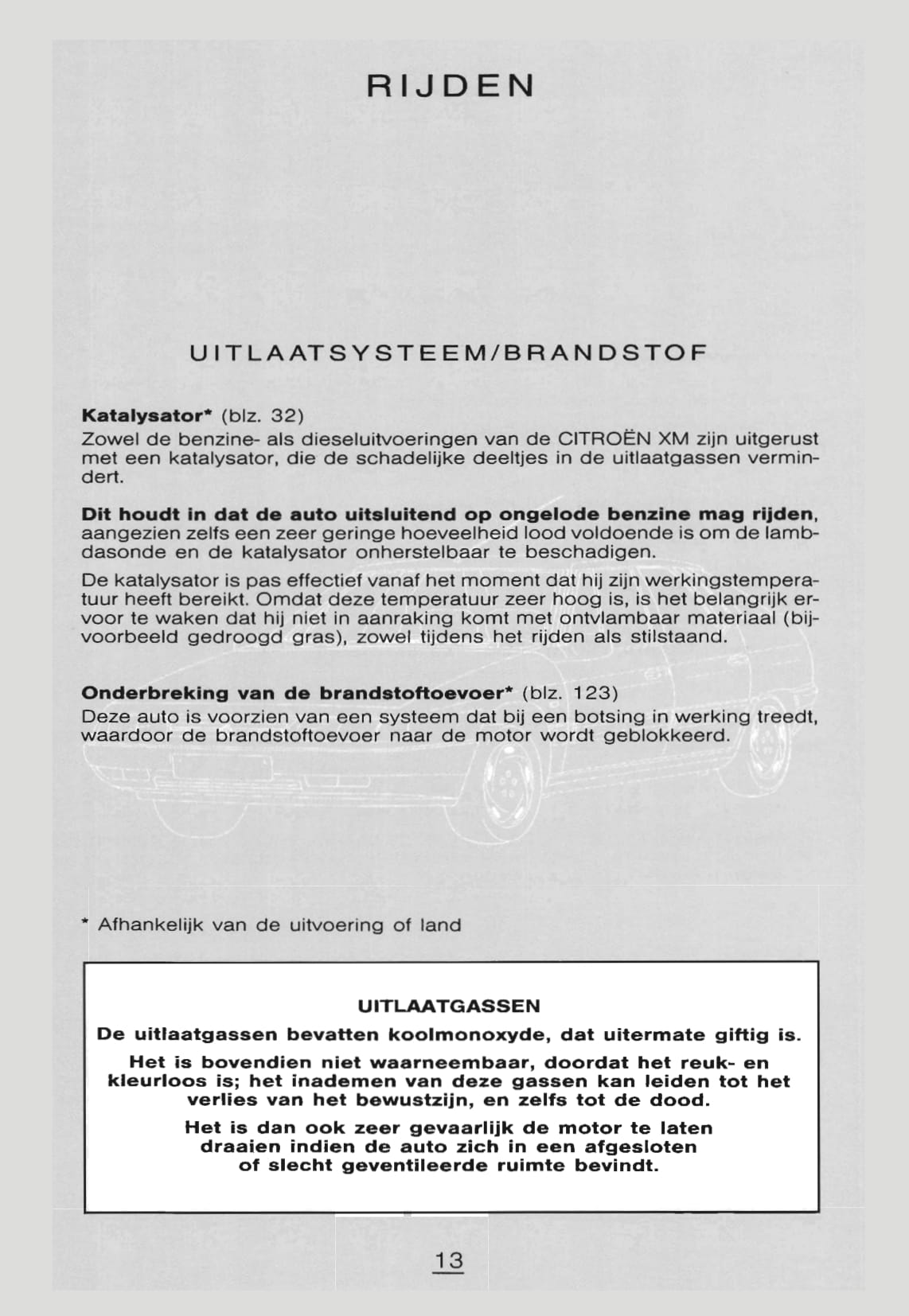 1997-1998 Citroën XM Bedienungsanleitung | Niederländisch