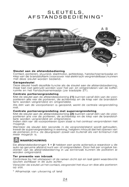 1997-1998 Citroën XM Bedienungsanleitung | Niederländisch