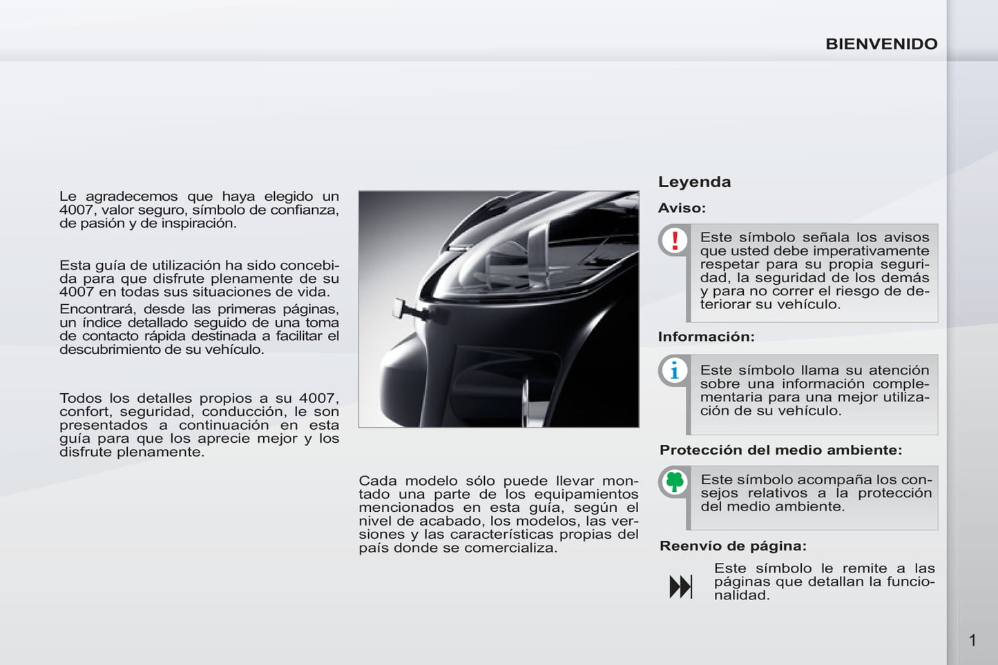 2011-2012 Peugeot 4007 Gebruikershandleiding | Spaans