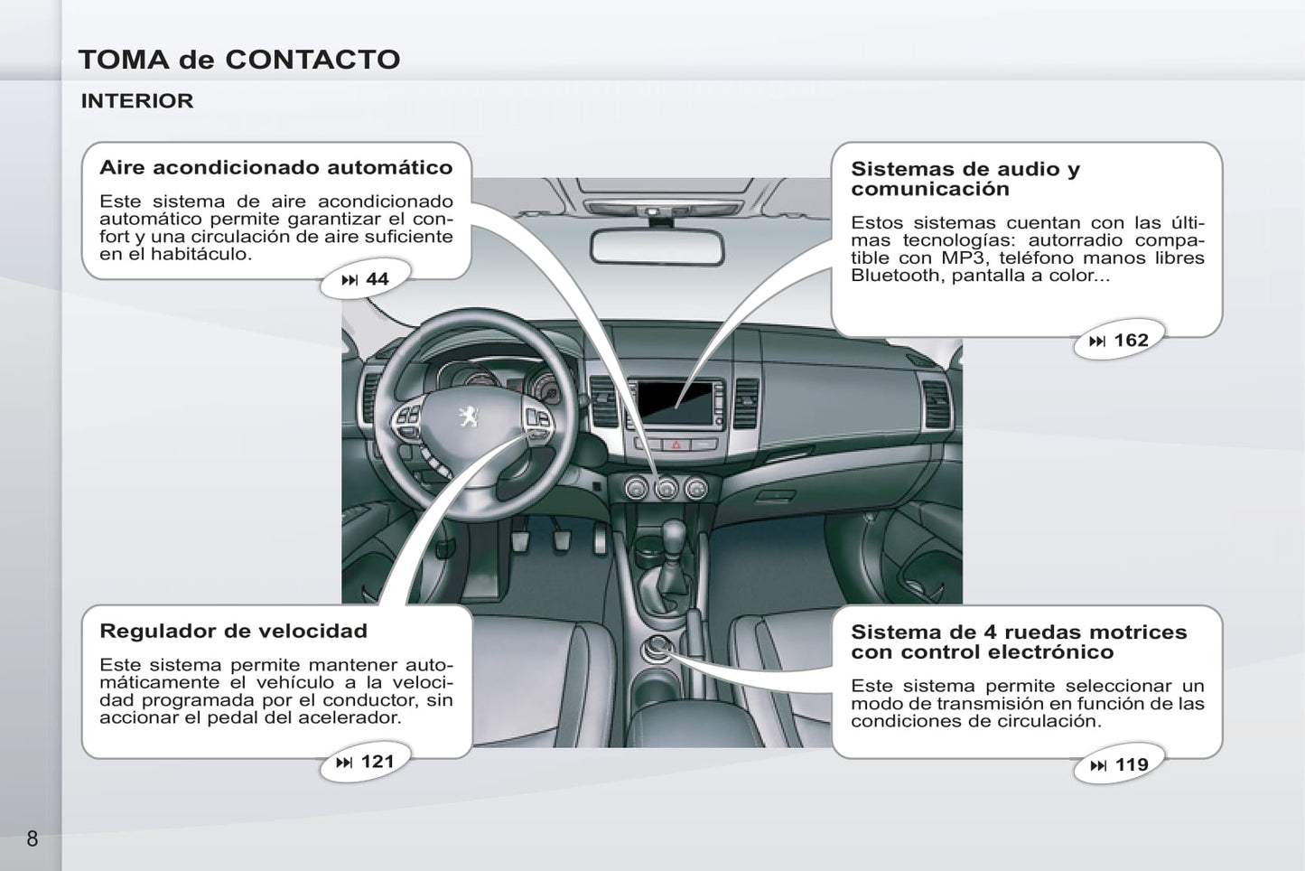 2011-2012 Peugeot 4007 Gebruikershandleiding | Spaans