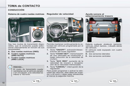 2011-2012 Peugeot 4007 Gebruikershandleiding | Spaans