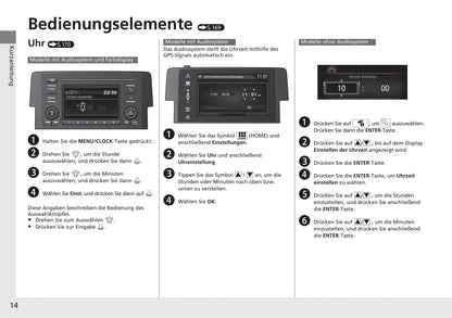 2016-2017 Honda Civic Sedan Gasoline Owner's Manual | German