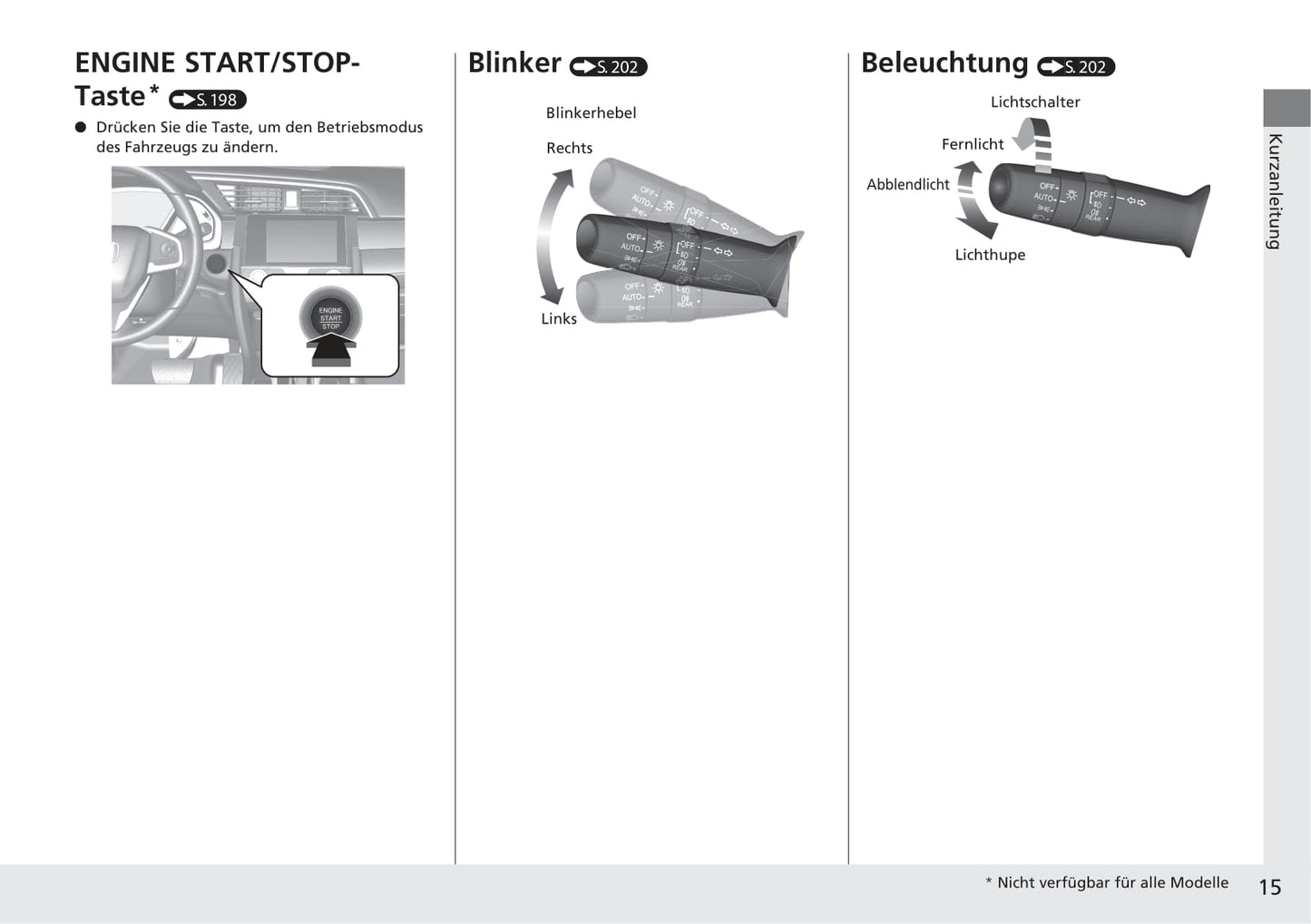 2016-2017 Honda Civic Sedan Gasoline Owner's Manual | German