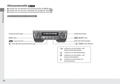 2016-2017 Honda Civic Sedan Gasoline Owner's Manual | German