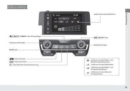 2016-2017 Honda Civic Sedan Gasoline Owner's Manual | German