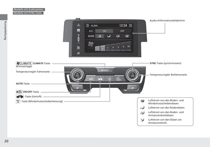 2016-2017 Honda Civic Sedan Gasoline Owner's Manual | German