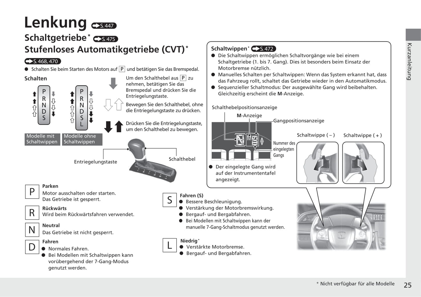 2016-2017 Honda Civic Sedan Gasoline Owner's Manual | German