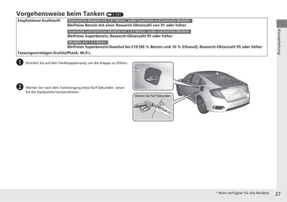 2016-2017 Honda Civic Sedan Gasoline Owner's Manual | German