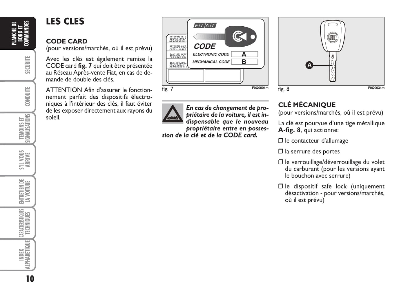 2009-2010 Fiat Bravo Owner's Manual | French