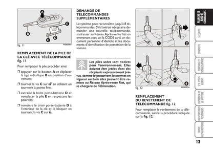 2009-2010 Fiat Bravo Owner's Manual | French