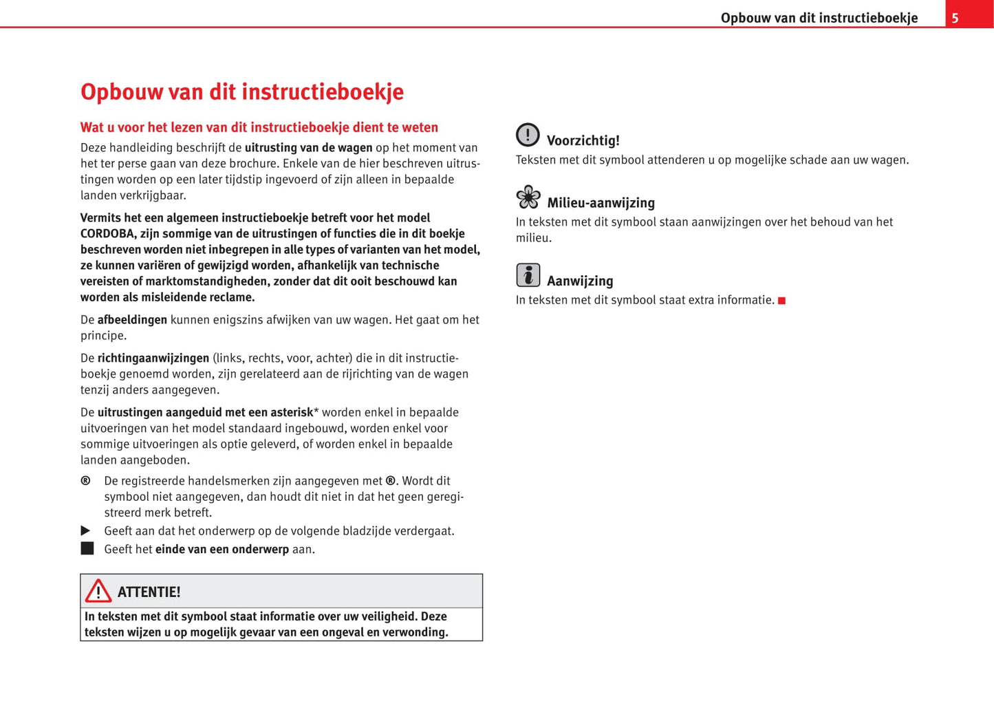 2003-2006 Seat Cordoba Gebruikershandleiding | Nederlands