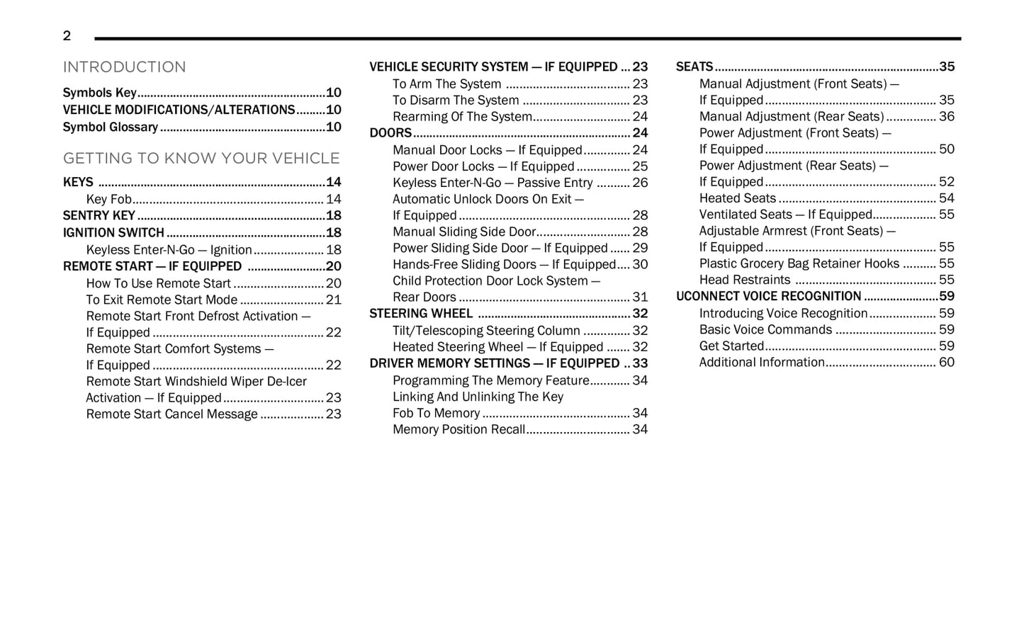 2021 Chrysler Pacifica Owner's Manual | English