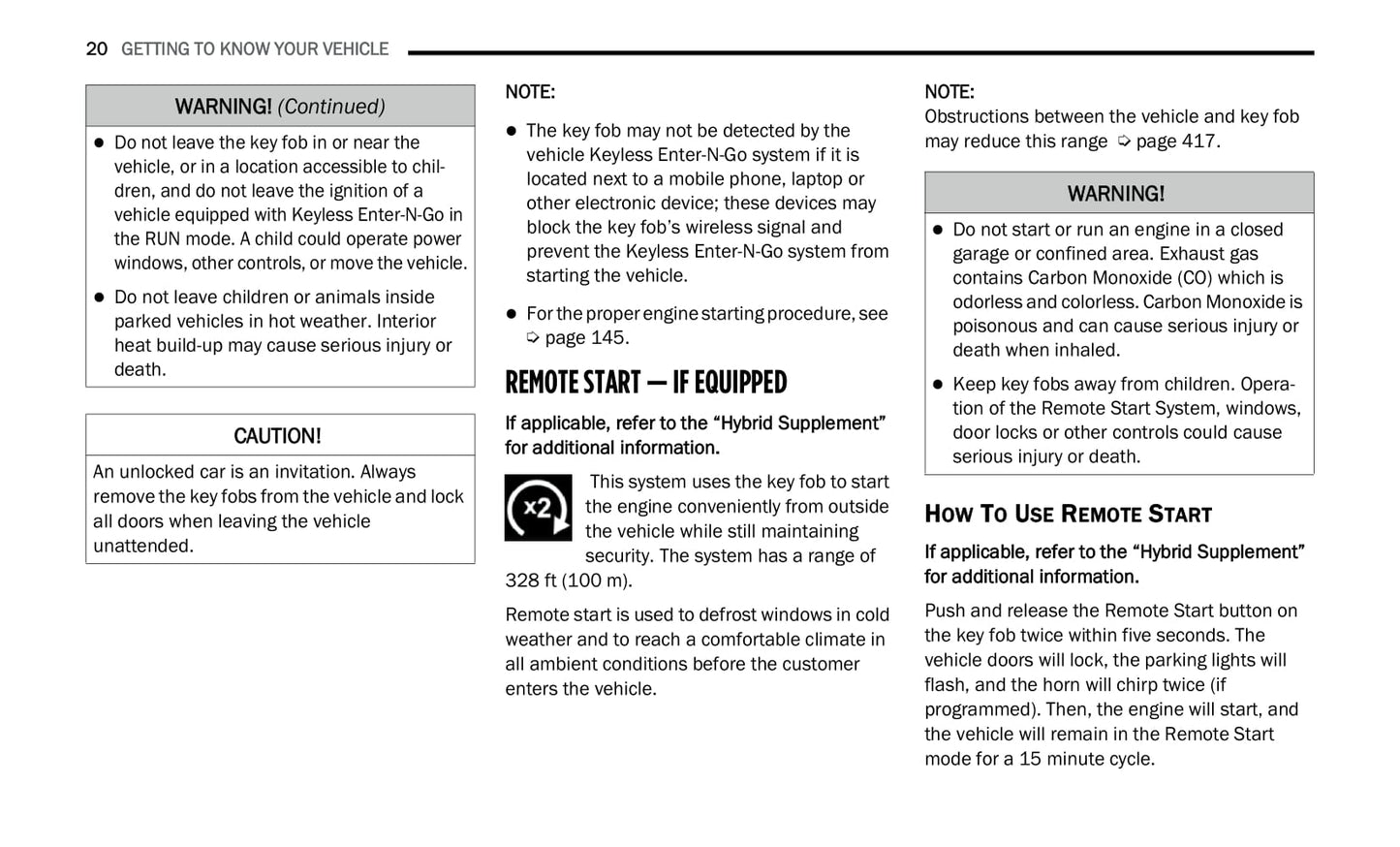 2021 Chrysler Pacifica Owner's Manual | English