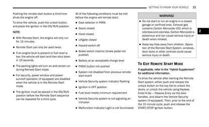 2021 Chrysler Pacifica Owner's Manual | English