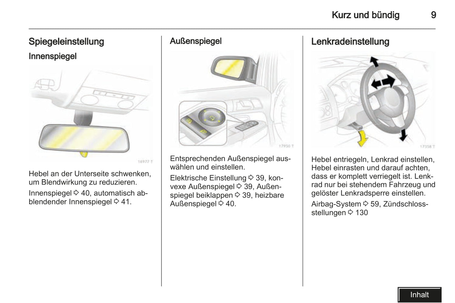 2008 Opel Zafira Owner's Manual | German