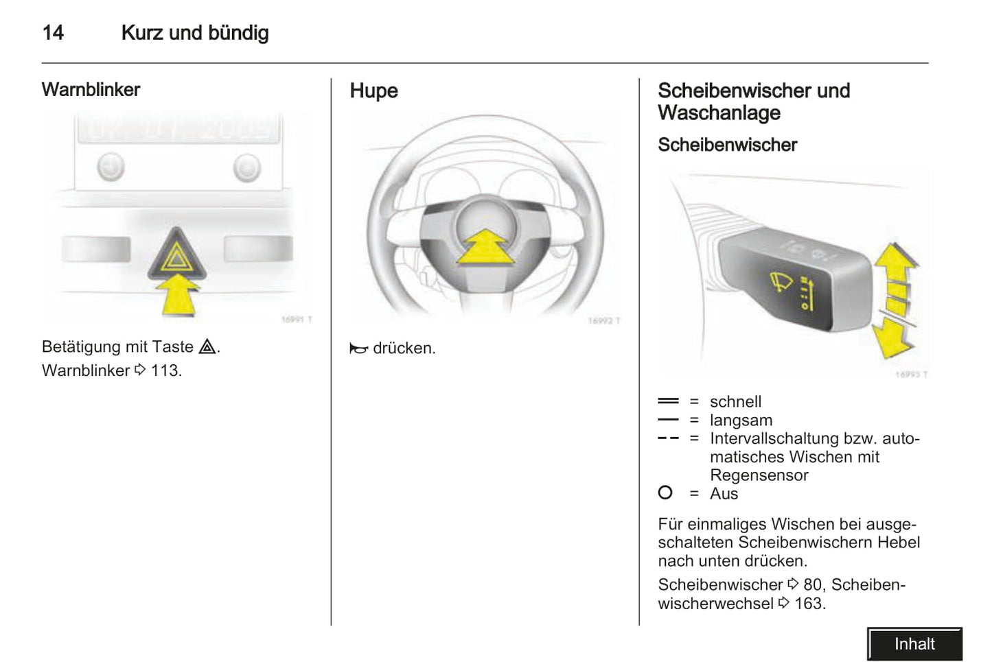 2008 Opel Zafira Owner's Manual | German