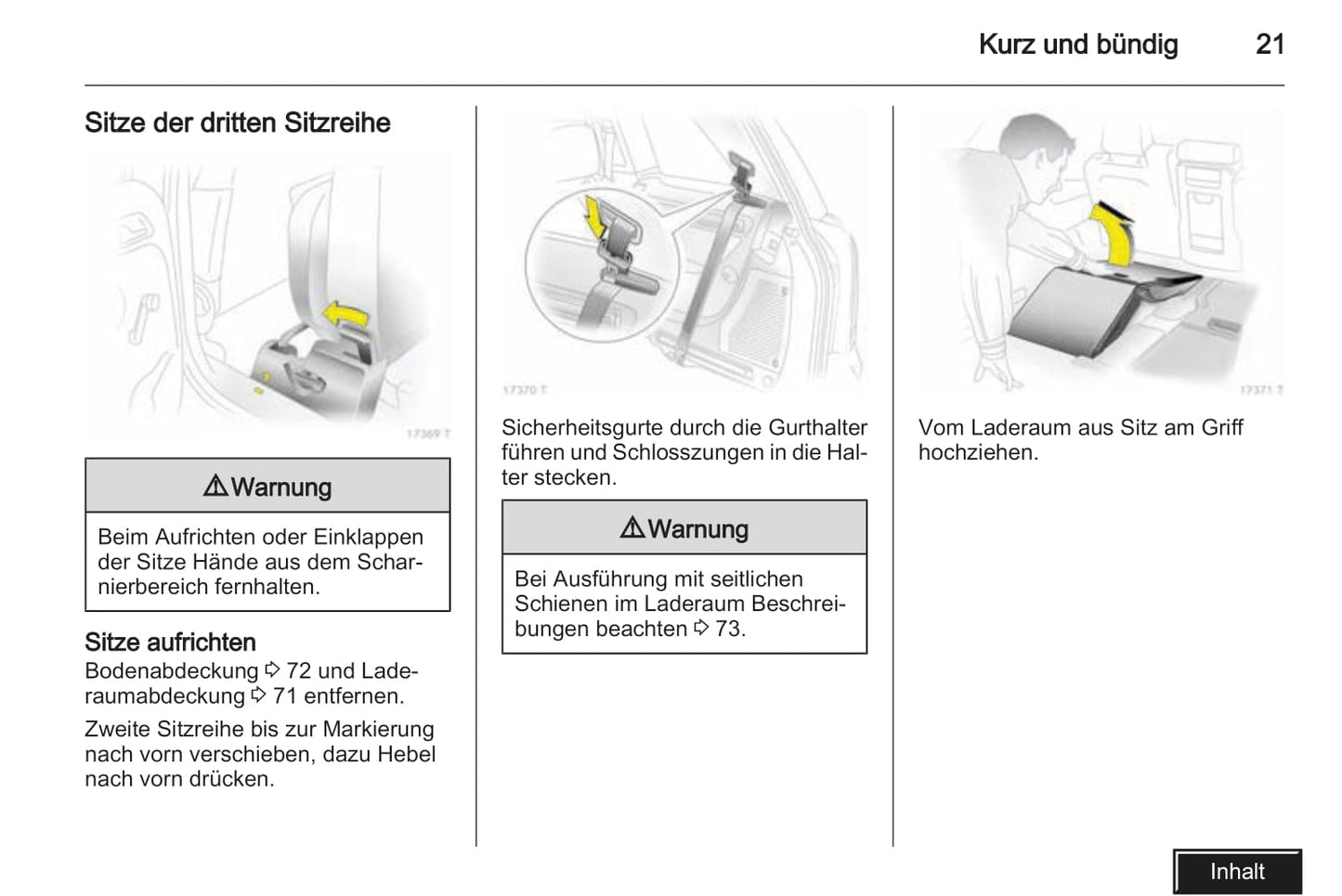 2008 Opel Zafira Owner's Manual | German